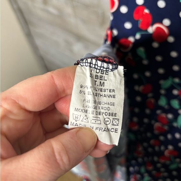 Revd'Elle Paris Cherry Print Sleeveless Dress spring summer dress - Picture 4 of 4